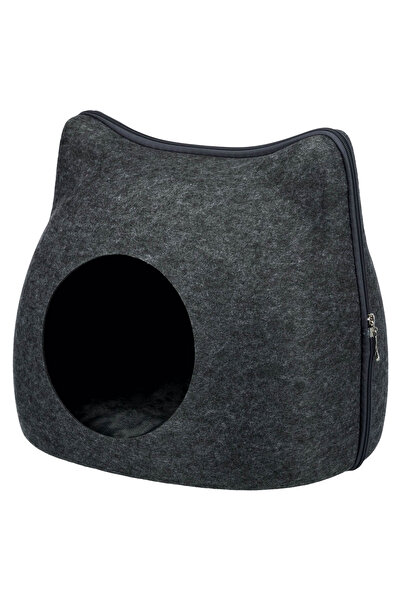 Trixie Cos Soft Cu Fermoar, Forma Cap Pisica, 38x35x37 cm, Antracit, 36318