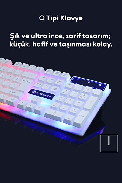 Arfseb Gaming Klavye Mouse Seti – Modern ve RGB Işıklandırma