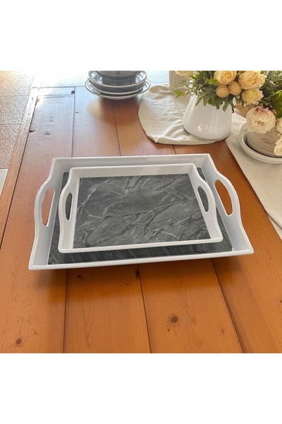 BARITCIOGLU Presentation Tea Coffee Tray Melamine 2 Pieces