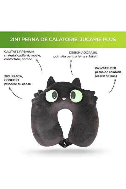 zioda smart essentials Set pernă de călătorie 2 în 1 pentru copii,