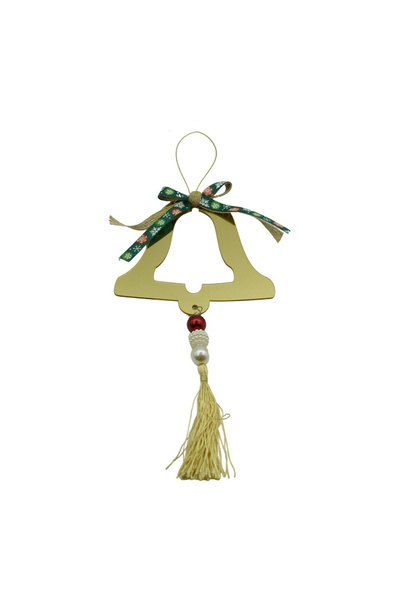 Toolsy Ornament de Crăciun pentru brad, Clopoțel, Auriu, Strălucitor, 14*28CM...