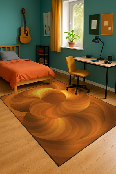 Rugs Modern Halı MOSSO Dağınık Şekilli Desen Temalı Dokuma Taban Vintage Deko...