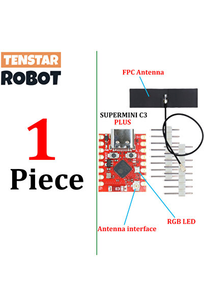 TENSTAR ROBOT 1 × لوحة تطوير C3 PLUS TENSTAR ESP32-C3 SuperMini Plus WiFi Blu...