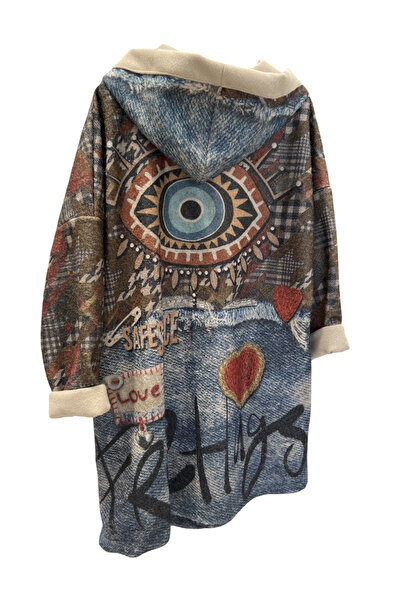 OEM Palton cu gluga dama print Mystic