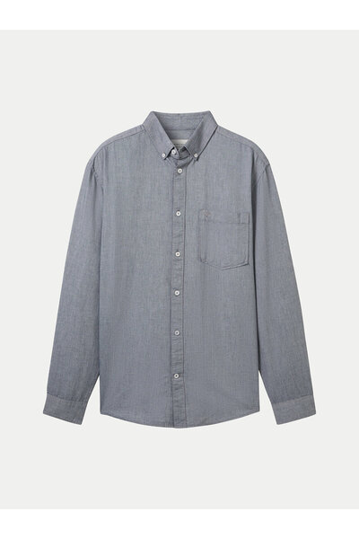 Tom Tailor Ανδρικό Πουκάμισο 1042640 Γκρι