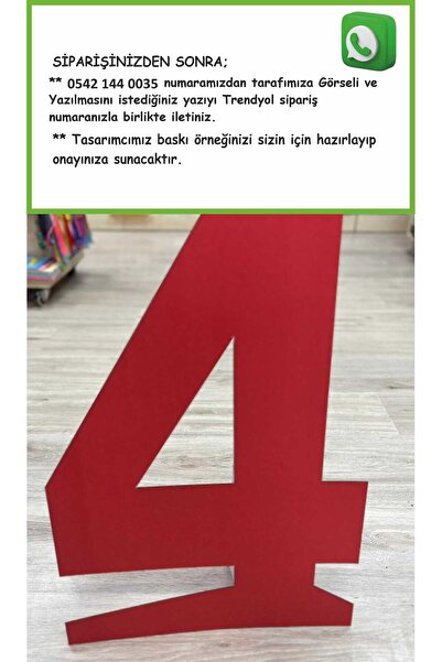 MOD DOĞUM GÜNÜ 3 BOYUTLU AYAKLI MAKET PANO RAKAM 40x60 cm