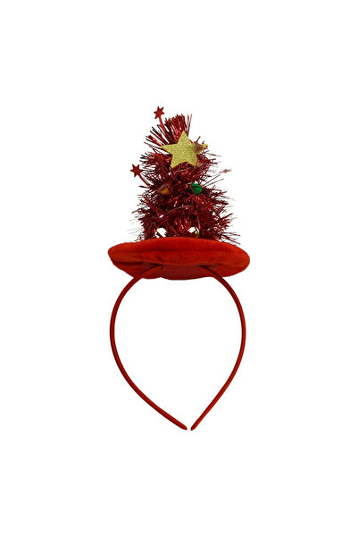 Flippy Christmas tree headband/circle, red color, standard size,
