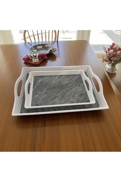 BARITCIOGLU Presentation Tea Coffee Tray Melamine 2 Pieces