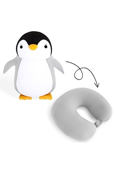 zioda smart essentials Set 2 in 1 travel pillow for kids, zioda smart essentials®, with plush toy, ideal for sleep and rel