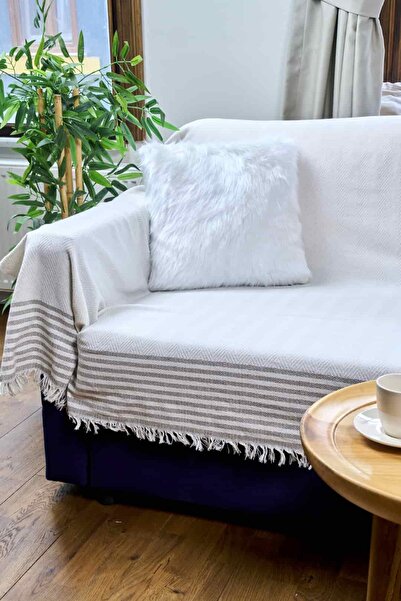 Dantelux Husa pentru scaun Oslo cu franjuri (170x215 cm) - Crem