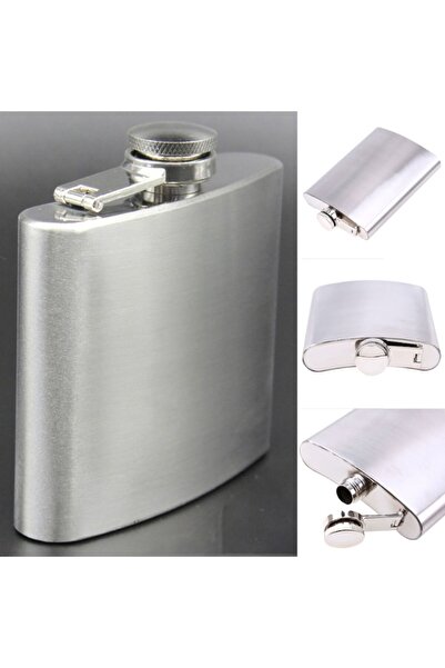 zola Metal Pocket Flask, Zola®, for Liquor, Silver, 240 ml, 13.5x9 cm