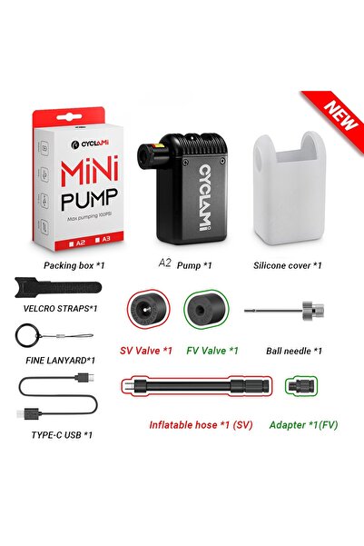 Choice مضخة كهربائية صغيرة CYCLAMI مضخة هواء كهربائية صغيرة محمولة للدراجة ال...