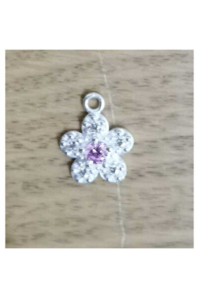 Flippy Pandantiv din Argint 925, Jolie Silver, Model Floare Cu Pietre, 0.9 g,...