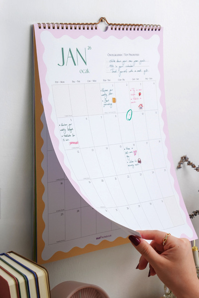 Matt Notebook 2026 Yılı Duvar Takvimi