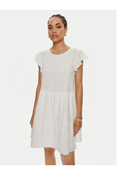 VILA Γυναικείο Καλοκαιρινό Φόρεμα 14098932 Λευκό