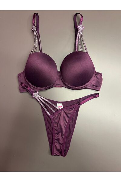 mikam طقم حمالة صدر بتصميم أنيق من ستون يدز يدوم طويلاً ويضفي لمسة مميزة على الموسم الجديد