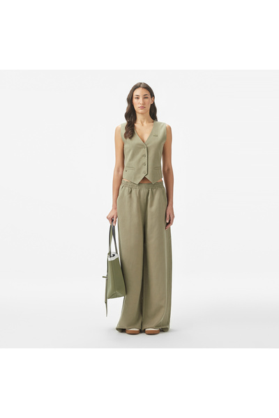 Lacoste Kadın Relaxed Fit Haki Pantolon