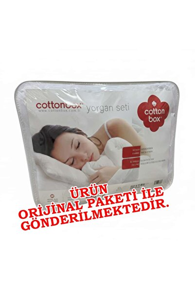 Cotton Box Set cuvertură din microfibră - Single + 1 pernă 50x70 cm - Cuvertură 155x215 cm - Alb