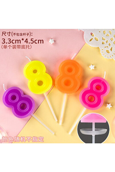 Flippy Lumanare Tort, cifra 8, Flippy, Culoare Random