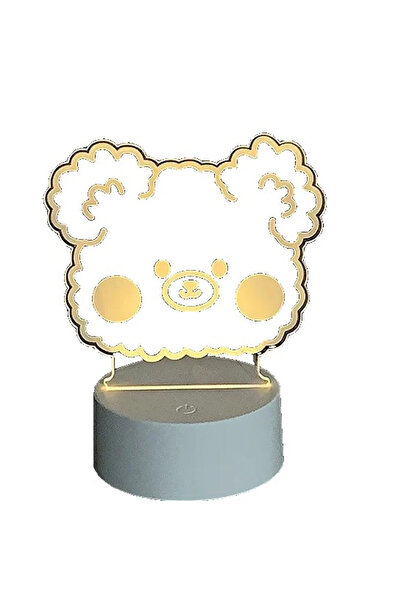 Toolsy Lampă LED decorativă, Flippy, 3D, Ursuleț, realizată din material acri...