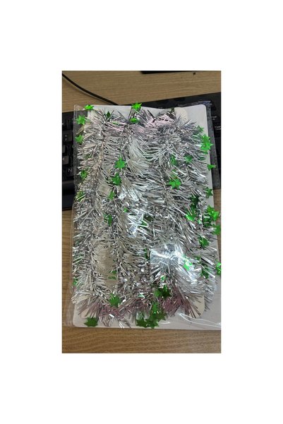 Toolsy Ghirlandă de Crăciun cu LED, Verde, model stele, 2 m x 5 cm, PVC, Șir,...