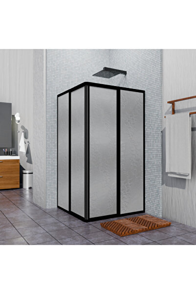 TEKNO DUŞ DUŞAKABİN TEKNE VE KÜVET SİSTEMLERİ Siyah Kare Plastik Mika Duşakab...
