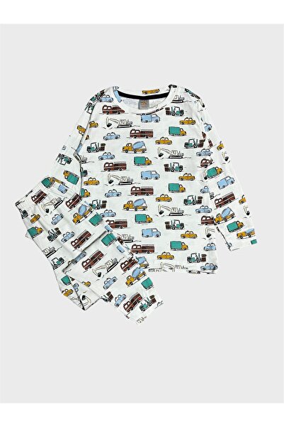 tusem butik homewear Σετ πιτζάμες με μακρυμάνικο μοτίβο αυτοκινήτου για αγόρι...