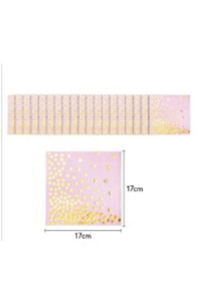 Flippy Set 20 de servetele de masa. roz/auriu