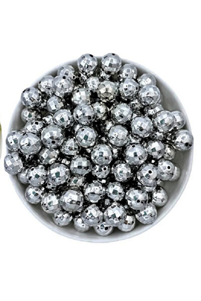 MADEFORYOUU 25 Adet Disko Topu Boncuk, Gümüş Dünya boncuğu, Gümüş Disko Topu ...