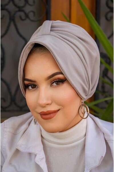 Aişe tesettür Stone Gray Hijab Hat Bonnet