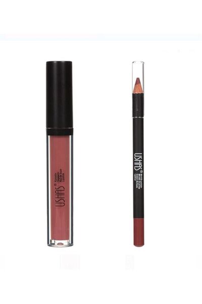 Ushas Cosmetics Ματ lip gloss & liner χειλιών Classic Beige 3.8ml