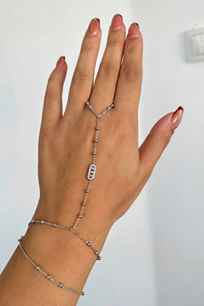 TAKIŞTIR Silver Color Ball Detailed Shahmeran