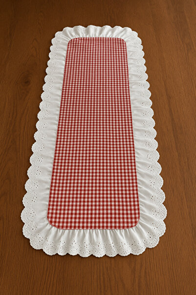 Belomia Home Collection Pötikareli Zefir Kumaş Fisto Fırfır Detaylı Runner 40...