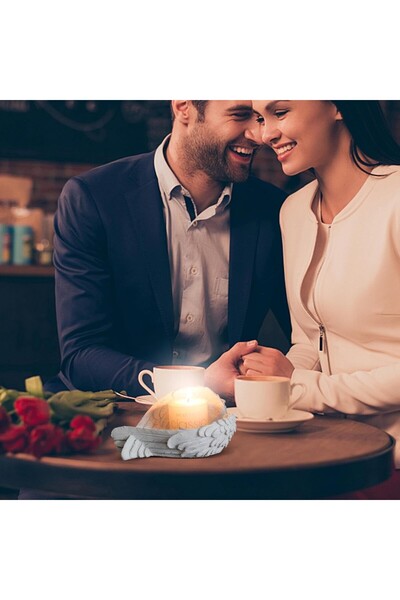 Flippy Decorative Paraffin Candle, Cylindrical, Smoke-free, Unscented, 5×7.5 cm, Ivory