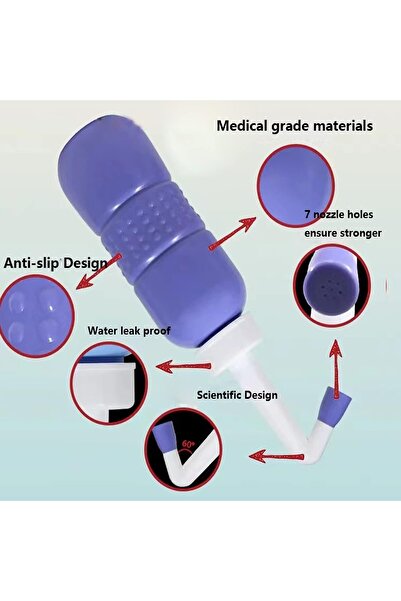 Flippy Portable Bidet for Intimate Hygiene, Postpartum/Postoperative, 450 ml, with Cap and Yellow Ca