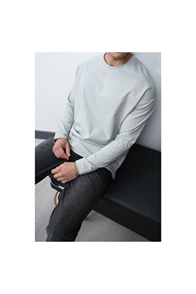 perasttesktil Men's Oversized Basic Two Thread Sweatshirt