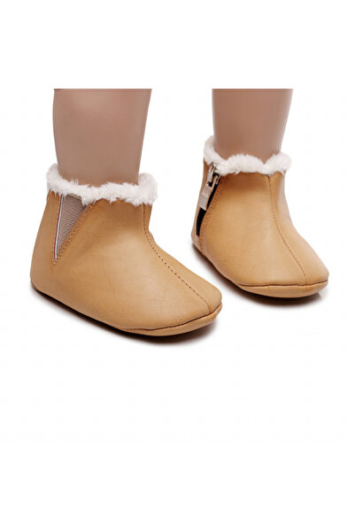 Superbaby Light brown fur lined booties for babies - Simply