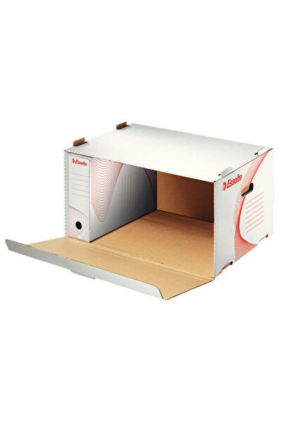 Esselte Standard white front opening cardboard filing box