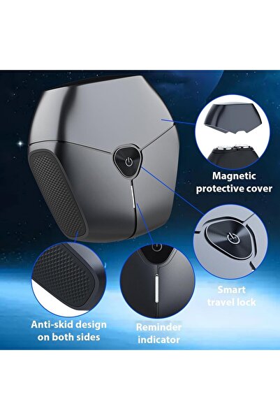 Flippy Portable Shaver 8W, 60 min, Type-C Cable, Cleaning Brush, Case, Rechargeable, Black