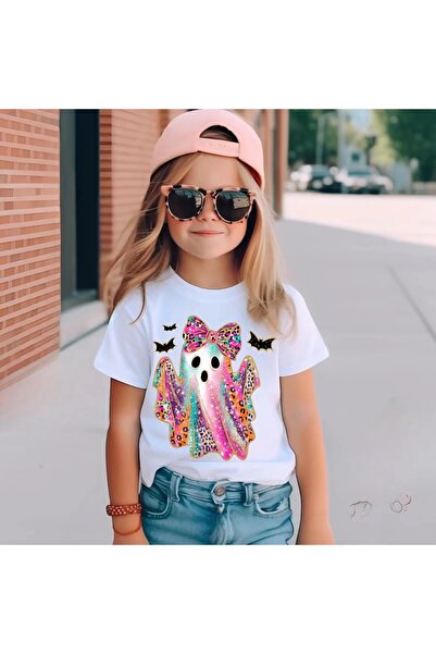 lovver Παιδικό μπλουζάκι με χαριτωμένο σχέδιο φαντασμάτων για το Halloween