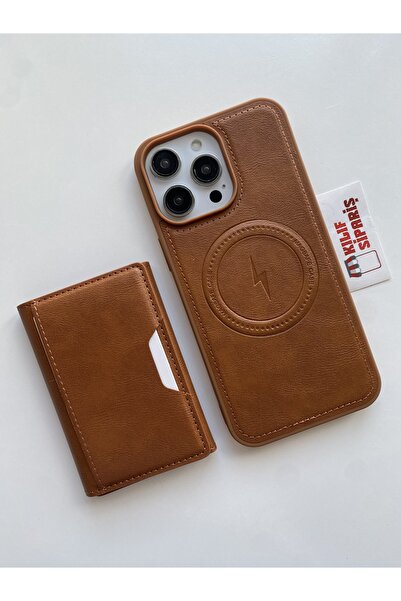 Kılıfsiparis iPhone 11 Uyumlu Deri Magsafe Cüzdan Kılıf