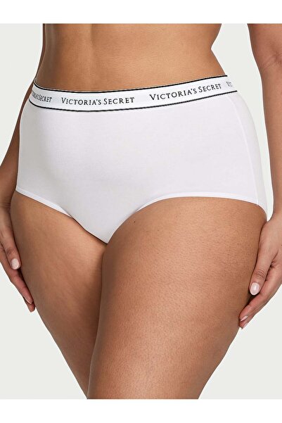 Victoria's Secret Logo Detaylı Pamuklu Yüksek Bel Külot