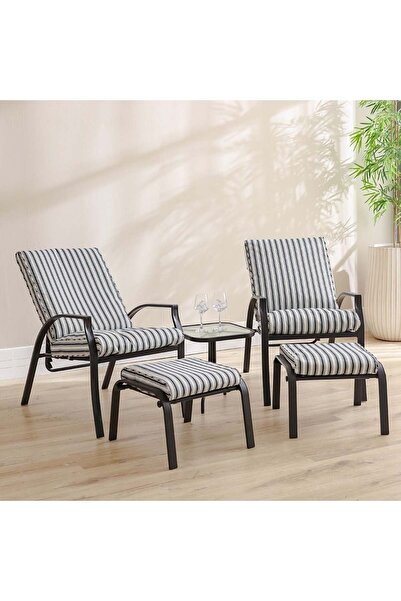 Danube Home Citrus 1+2 Seater Balcony Set | 3 Piece All Weather Bistro Set with Coffee Table - Brown