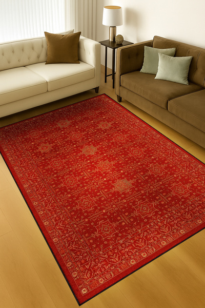 Rugs Modern Halı MOSSO Geleneksel Motifli Desen Temalı Dokuma Taban Vintage D...