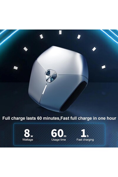 Flippy Portable Shaver 8W, 60 min Runtime, Type-C Cable, Brush, Case, Rechargeable, Gray