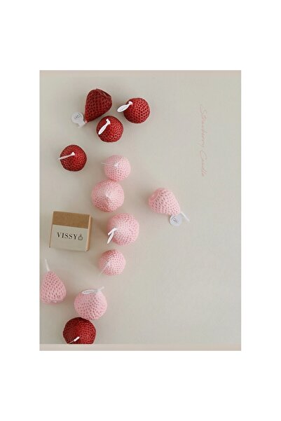 Flippy Set of 9 Scented Candles - Strawberry Model, 30 min burn, 117 g, 9.3 x 9.3 x 3.8 cm, Pink/Red