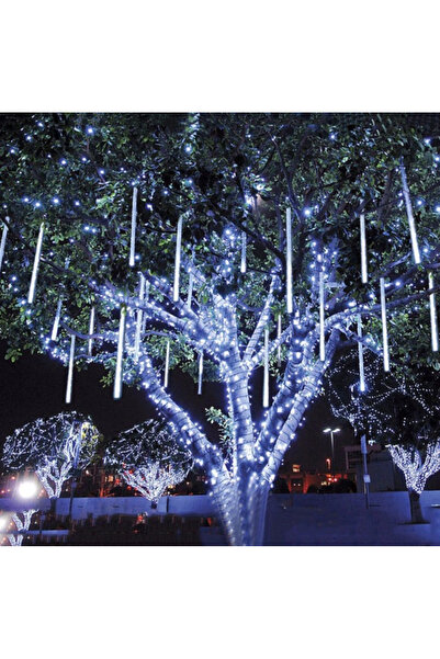 Wertcraft Instalatie luminoasa alb rece, ploaie de meteoriti, 8 tuburi lumino...