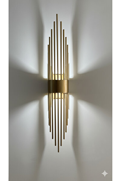 gaziantepavize Mercan Eskitme Metal Pilli Aplik Beyaz Işık Ledli Modern Duvar Lambası İç Mekan Duvar Apliği