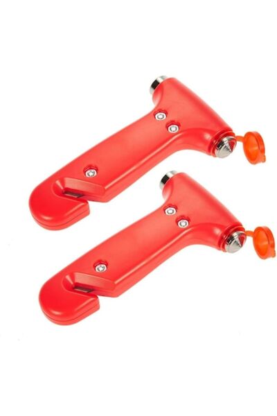 OEM Ciocan de siguranță 2 în 1 pentru spargerea geamurilor mașinii și tăierea centurii de siguranță, 13 x 7,5 x 2 cm, set de 2