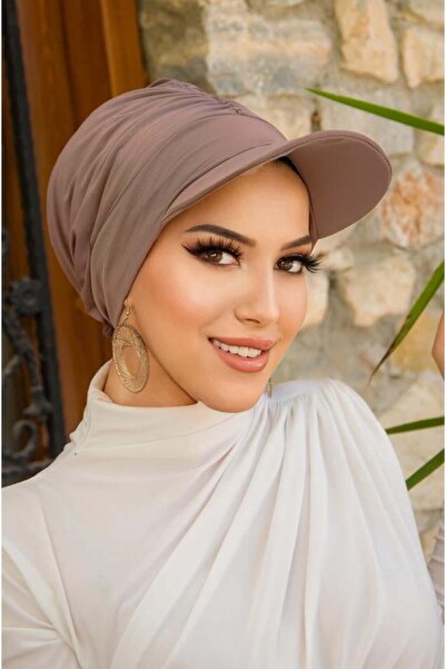 Aişe tesettür Taş Rengi Havuz - Deniz Şapkası / Mayo Üstüne Kullanılabilir
